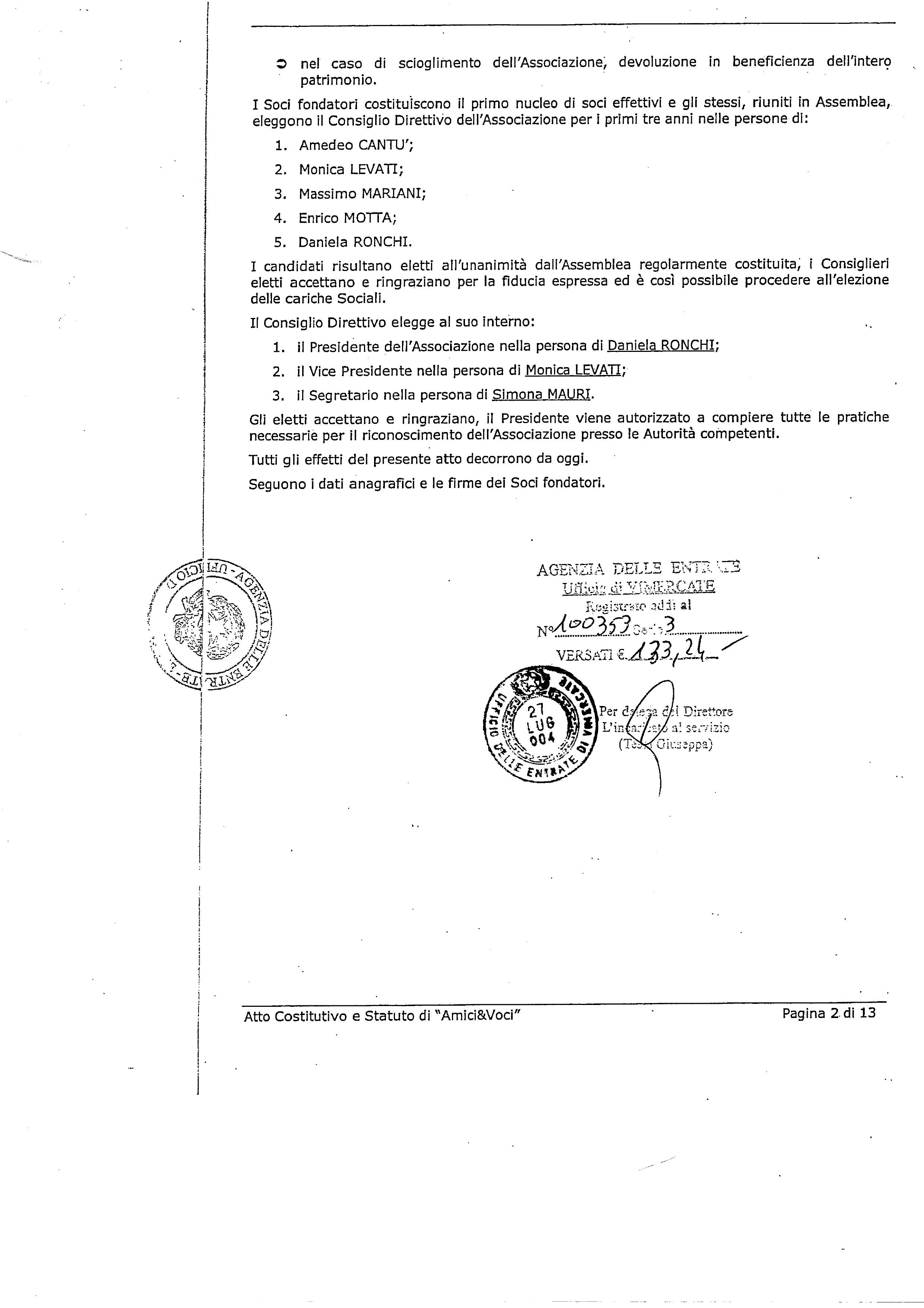 Atto Costitutivo AV 27072004 immagini 1